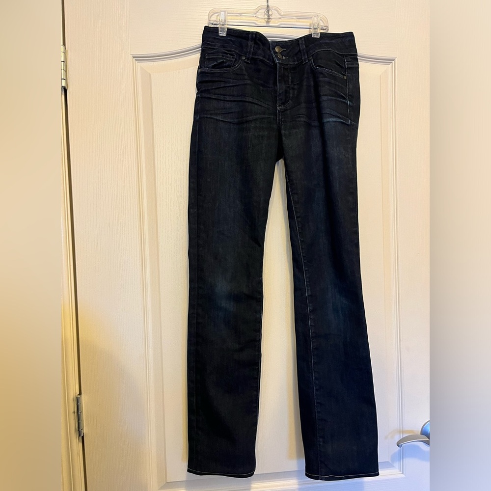 Paige Hidden Hills High Rise Bootcut Jeans Dark Wash Stretch Denim Y2K USA 28